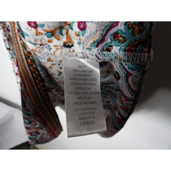 Spade & Heart Large Dress Shift Boho Hippie Bell Sleeve Floral Peasant - Picture 11 of 13